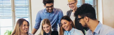 A team of brand ambassadors working together