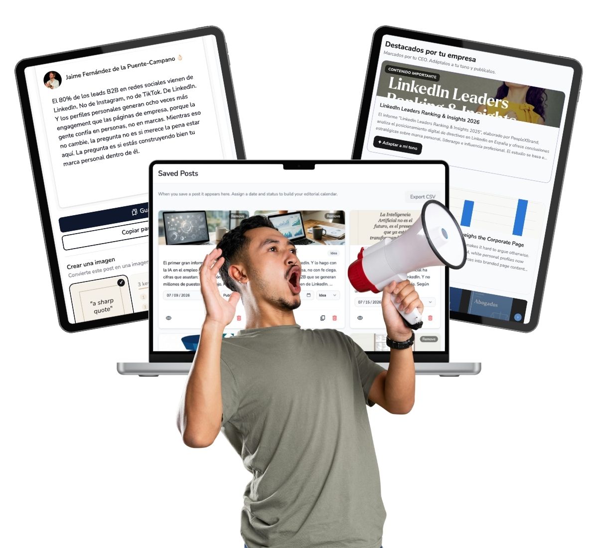 AI content generator for employees on LinkedIn