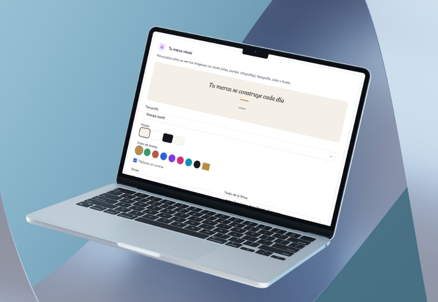 Personal style setup: pillars, keywords, colours and fonts