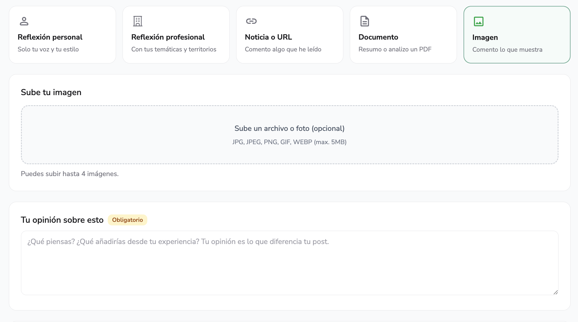 Generación de contenido con Scoringmy de una imagen