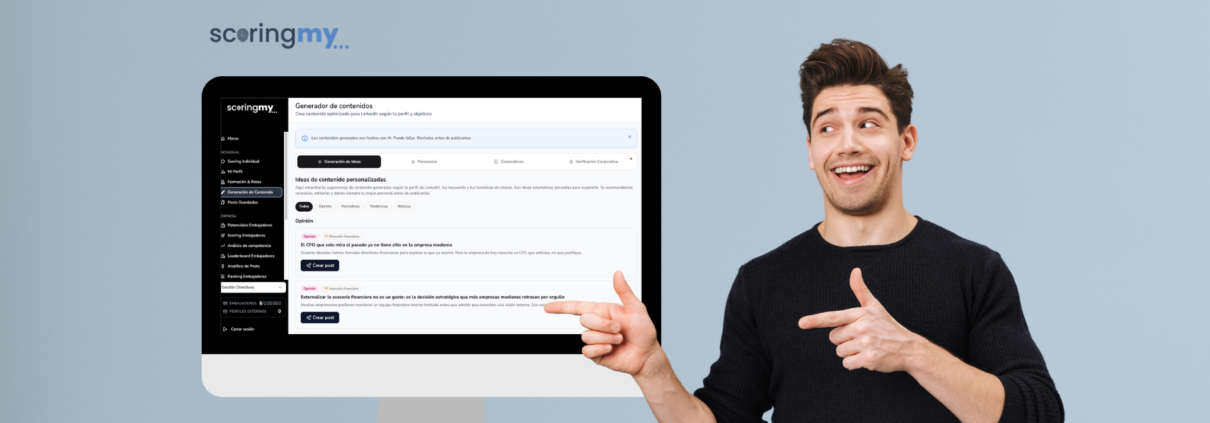 Nuevo generador de contenido para LinkedIn: de la página en blanco al post publicado