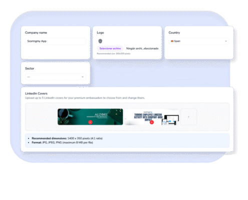 configuracion empresa - employee branding - scoringmy EN