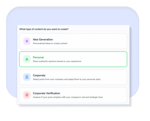 tipologia posts generacion contenidos IA scoringmy - Employee Advocacy EN